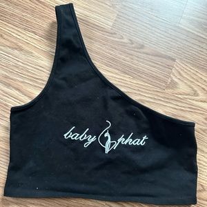 baby phat one shoulder y2k top